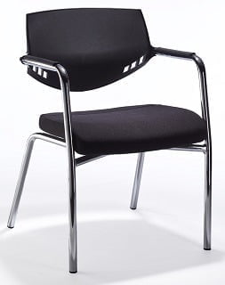 Auriga Black backrest with 4-legged frame