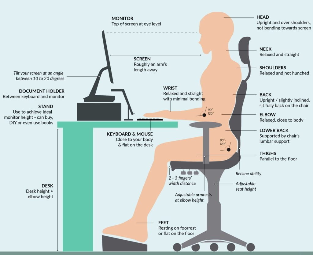 desk chair set up