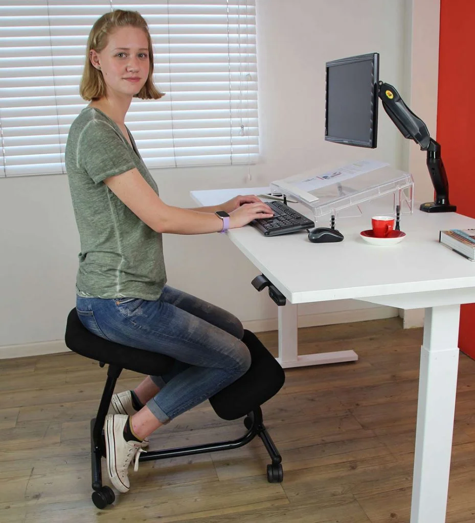 work surface at the correct height for kneeling chair