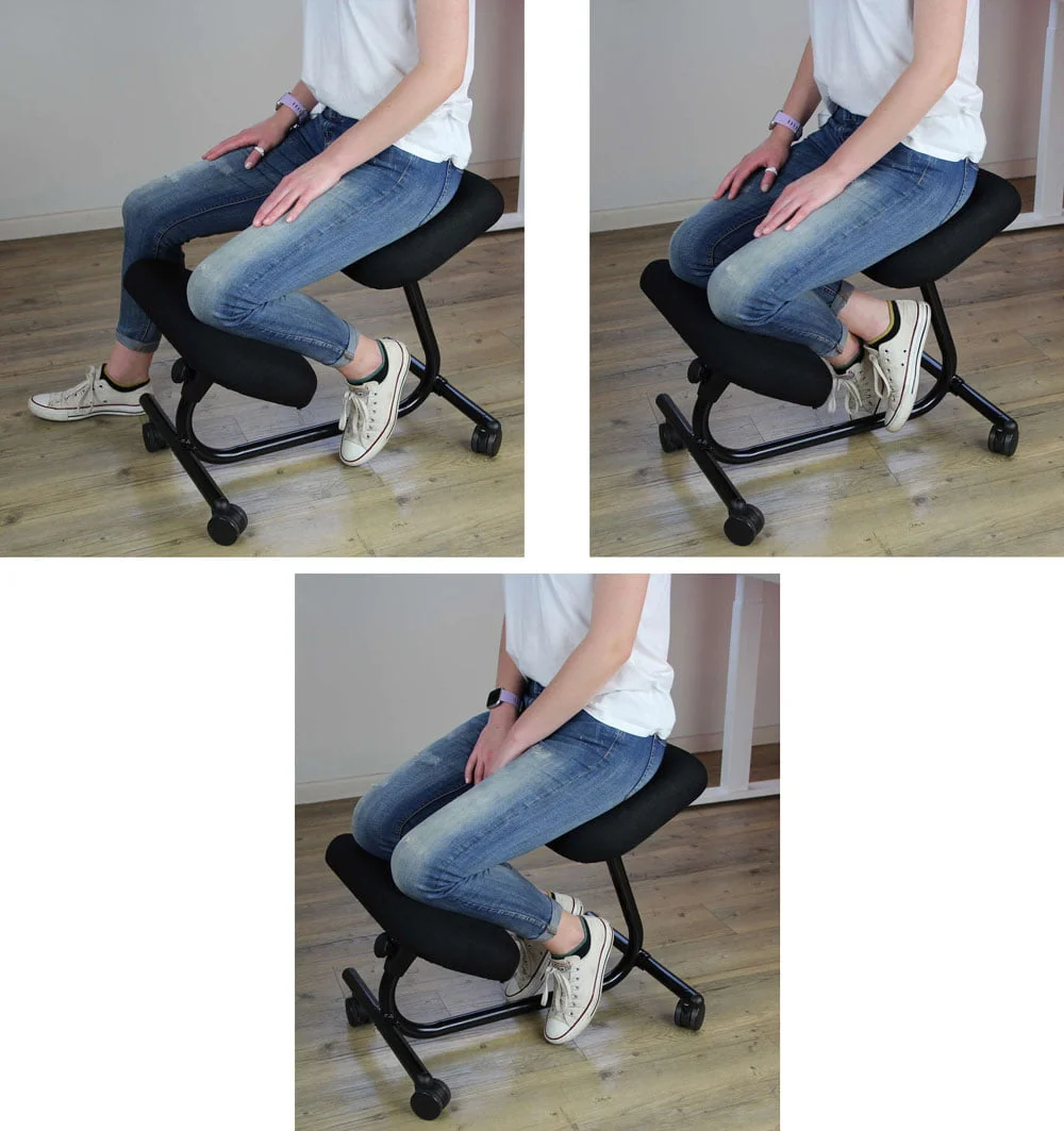 different seated positions on a kneeler