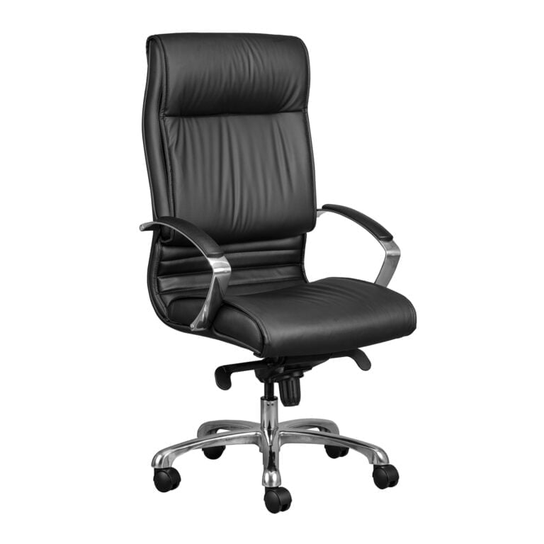 omnia executive leather high back office chair