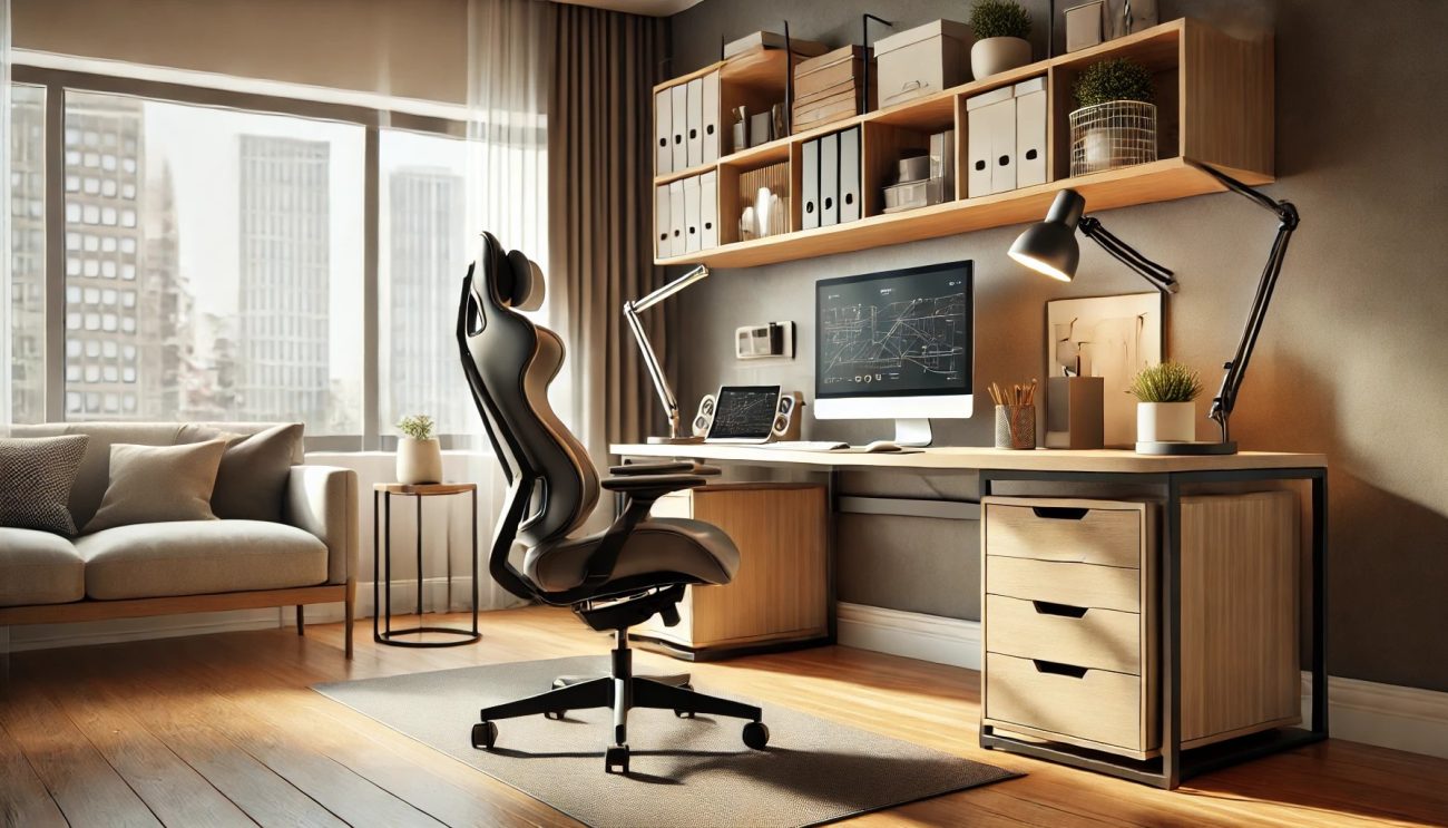 a great home office setup is important for all-day comfort and productivity