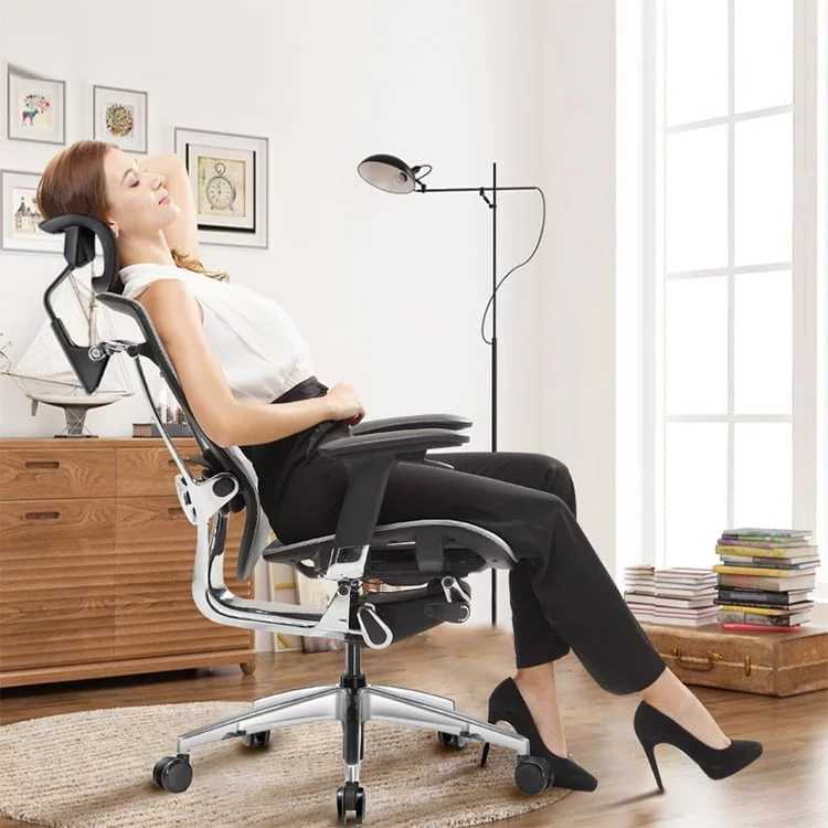 relax in alya high back swivel ergonomic office chair with fully adjustable armrests, syncho mechanism, adjustable lumbar support and headrest