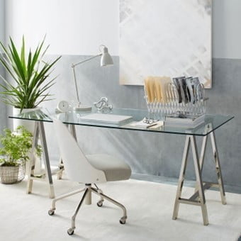 glass desk