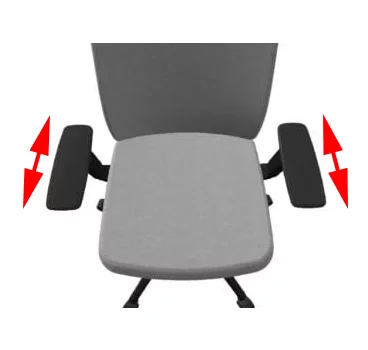 office chair armrest - depth