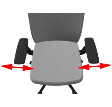 office chair armrest - width