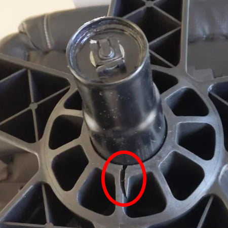 office chair failure that may be caused by exceeding the rated weight limit of the chair