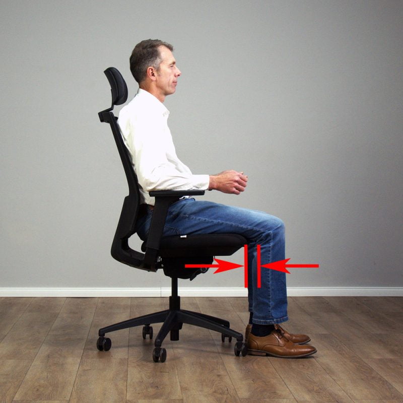 seat depth adjustment on ergonomic office chair