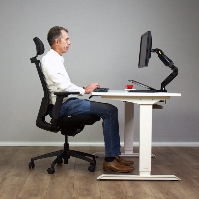 using a laptop at the right height