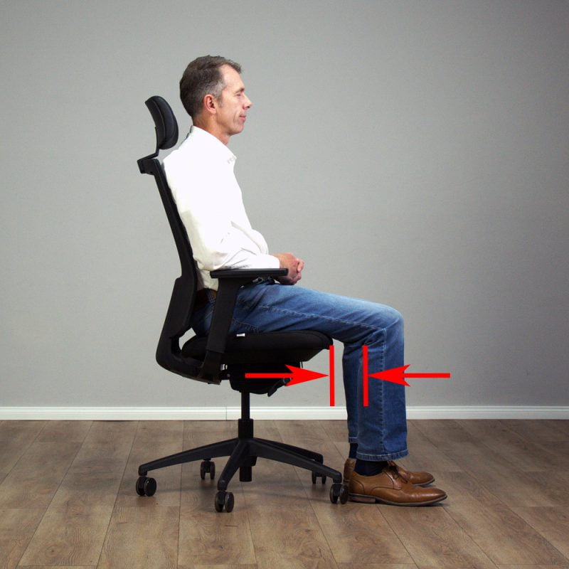 seat depth adjustment on ergonomic office chair