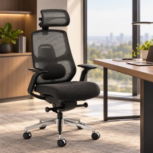 Axis mesh back ergonomic office chair with headrest