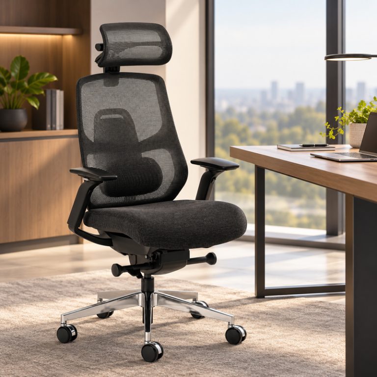 Axis mesh back ergonomic office chair with headrest