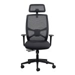 Lumo synchro ergonomic office chair with upholstered seat and mesh backrest