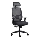 Lumo synchro ergonomic office chair with upholstered seat and mesh backrest