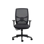 Lumo synchro ergonomic office chair with upholstered seat and mesh backrest