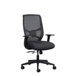 Lumo synchro ergonomic office chair with upholstered seat and mesh backrest