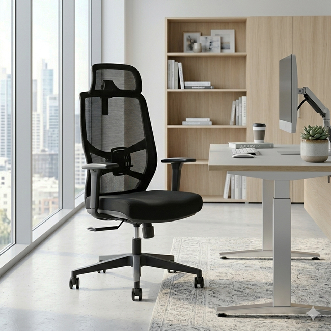 lumo ergonomic office chair with headrest