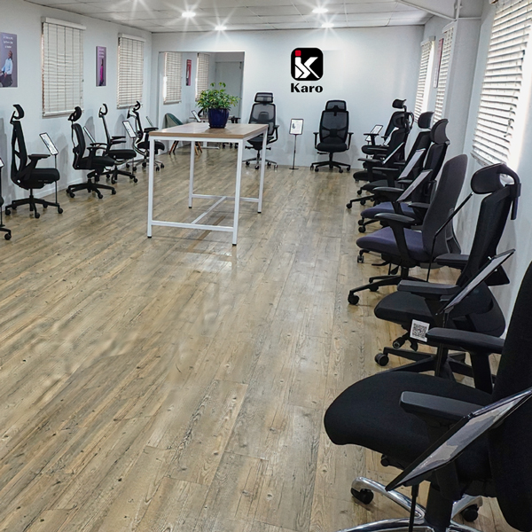 karo manufacturing showroom for ergonomic office chairs and desks