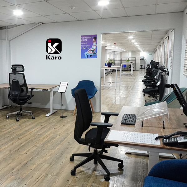 karo manufacturing showroom for ergonomic office chairs and desks