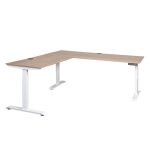 hilo 400 L-shaped height adjustable standing desk with 3 motors
