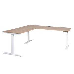 hilo 400 L-shaped height adjustable standing desk with 3 motors
