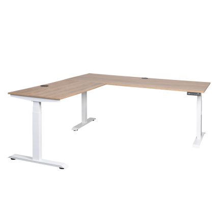 hilo 400 L-shaped height adjustable standing desk with 3 motors