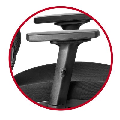 ErgoCurve ergonomic office chair with synchro mechanism and adjustable armrests