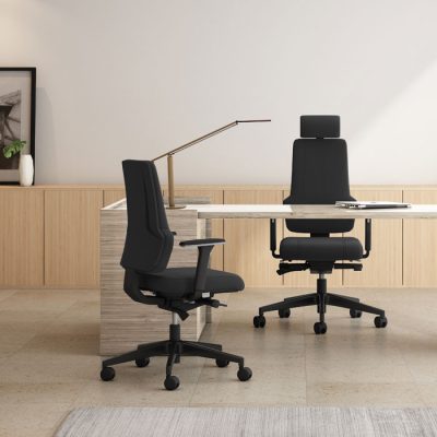 high back and mid back office chairs